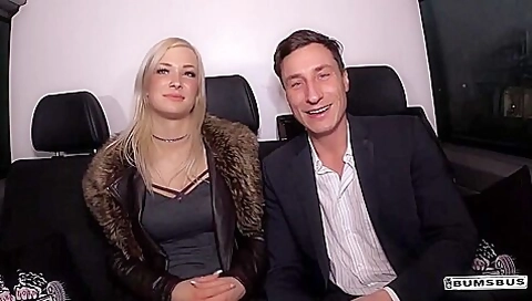Hot German Blondie Kathi Rocks Gets Pussy And Ass Cum Covered In The Bus
