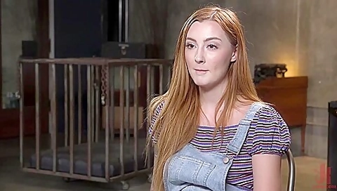 Redheaded Girl Next Store Megan Winters Fucked In Rope Bondage