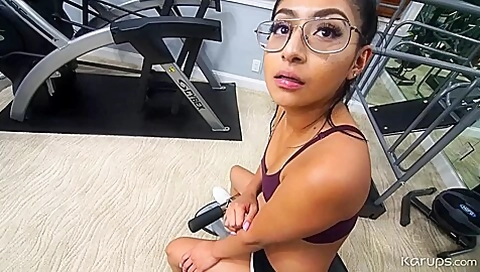 Tight Little Fitness Freak With Binky Beaz