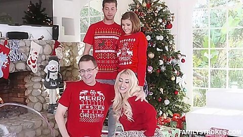 Dylan Snow, Riley Mae And Robert Baldwin In Heathenous Family Holiday Card