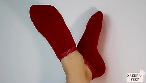 Sakurasfeet - She Knows How To Use Her Red Magic Socks